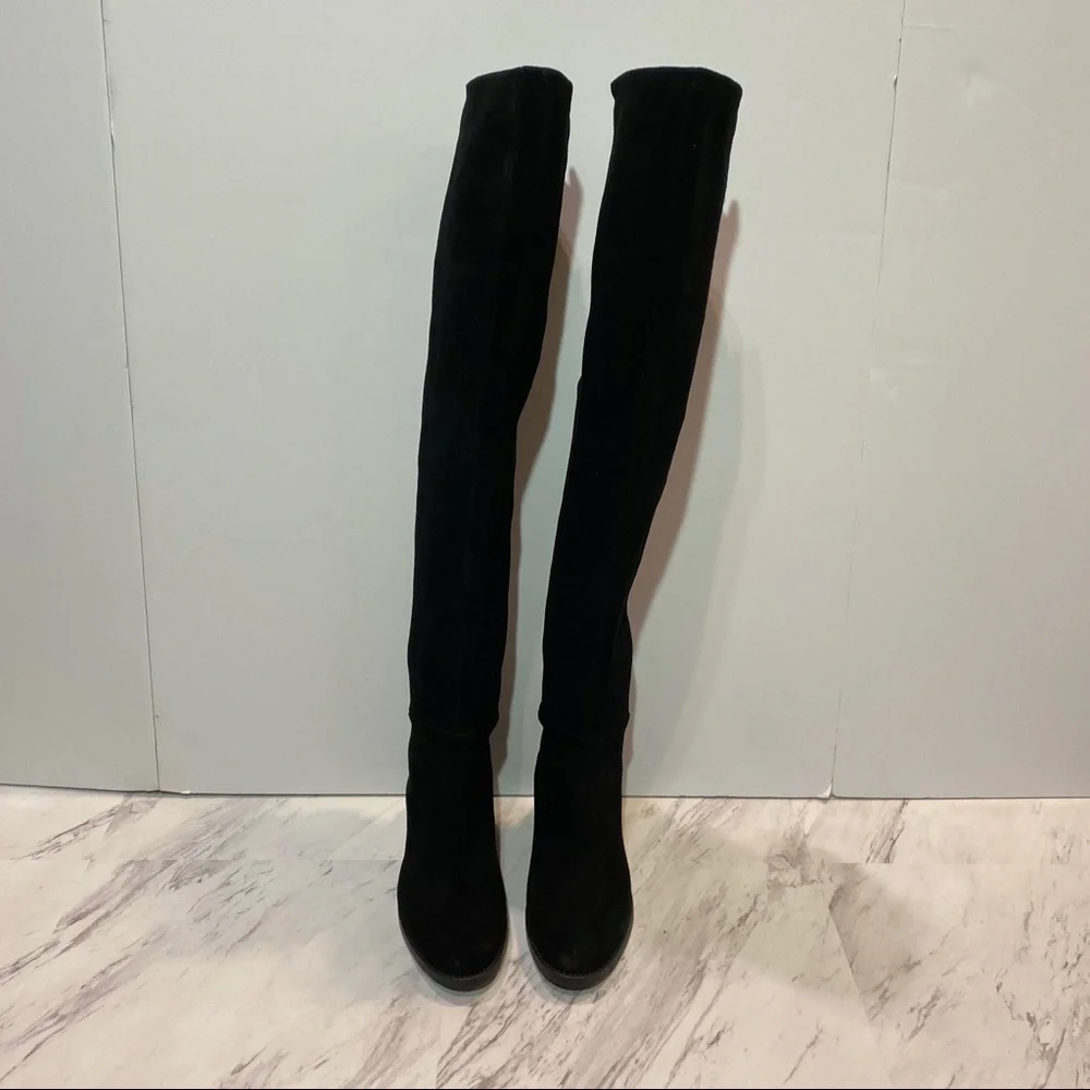 Tory Burch Caitlin Over the Knee Black Boots